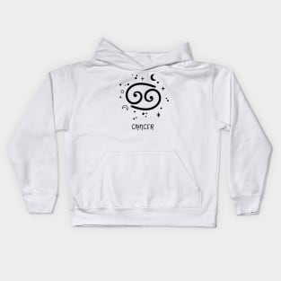 Cancer Celestial Zodiac Sign Symbol Kids Hoodie